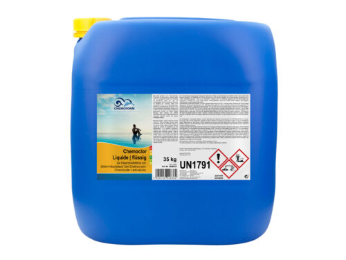 Хлор жидкий Chemoclor Chemoform 35 кг- средство для длительной дезинфекции воды в бассейне с помощью дозирующего насоса