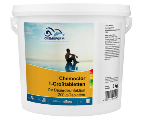 Медленно растворимый хлор в таблетках 200 г Chemoclor Т Maxi, продавец Евроминерал Украина