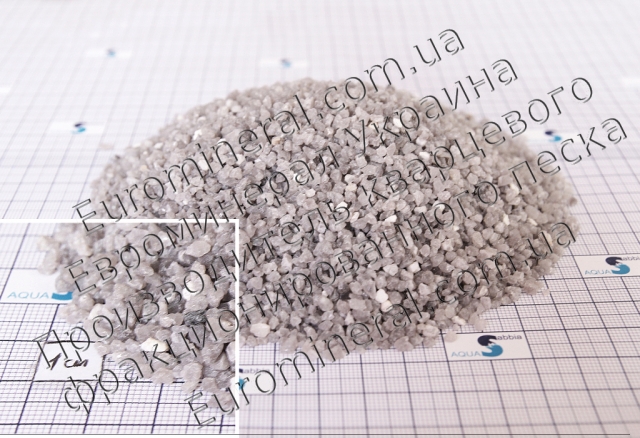 кварцевый песок, производитель Евроминерал Украина, фракция 2-3 мм