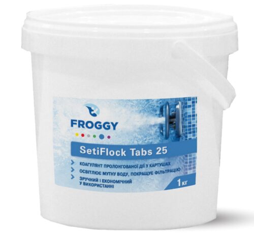 Коагулянт в картушах SetiFlock Tabs 25 Froggy для очистки мутной воды
